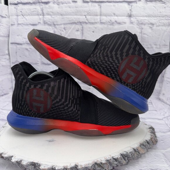 adidas Harden B/E 3 Boys Size 6.5 Black Red Blue Basketball Shoes Sneakers EUC - Picture 9 of 15